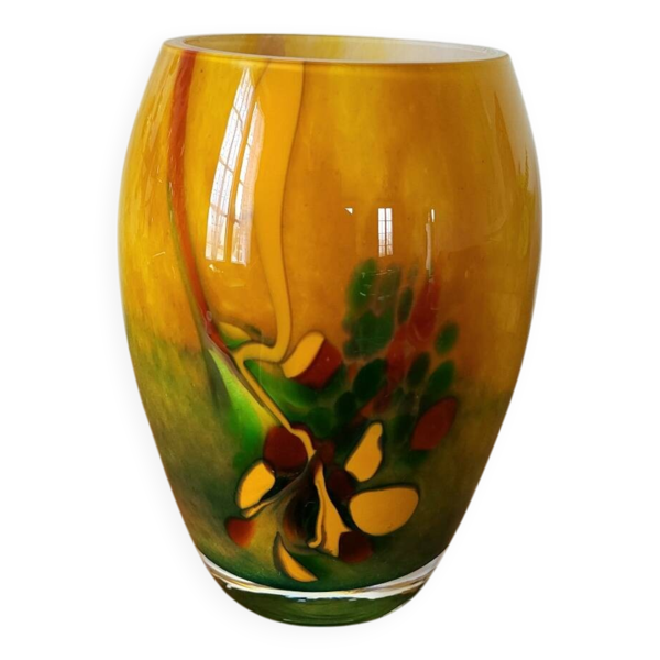 Vase en Verre Verrerie d'art de Soisy Essone
