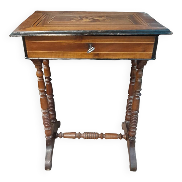 Coiffeuse marquettée XIX - Bon état sur Selency