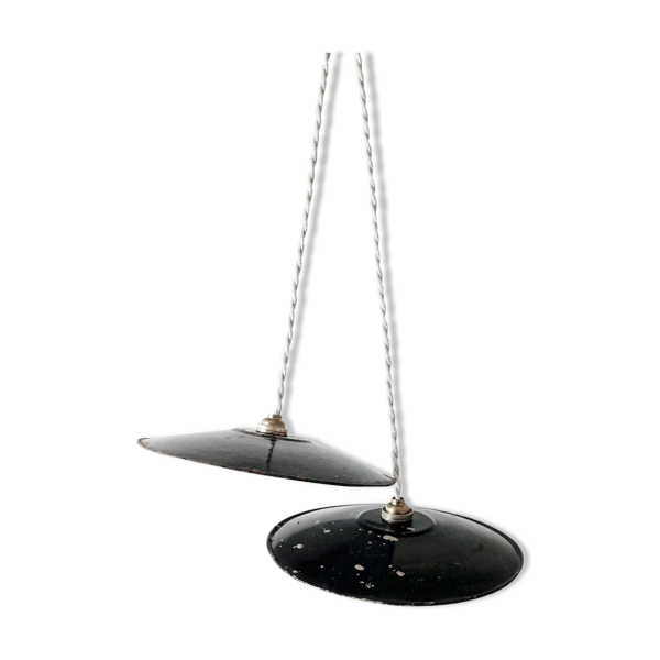 Paire suspensions tôle émaillée - Bon état sur Selency