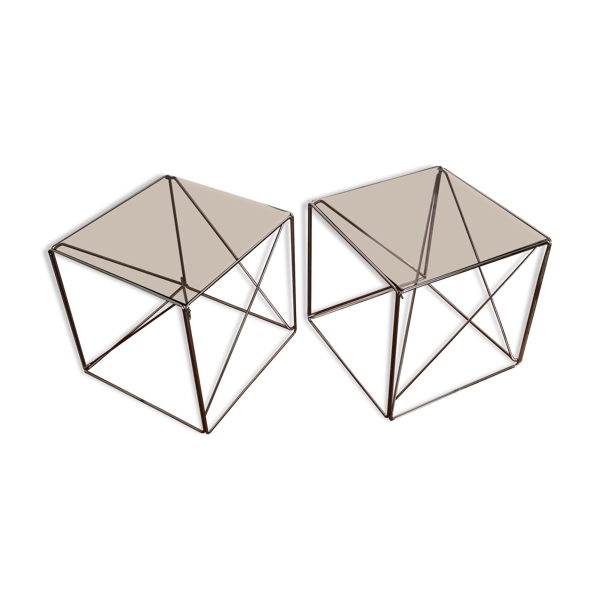 Tables d'appoint modèle ''Isocèle'' par Max Sauze - Bon état sur Selency