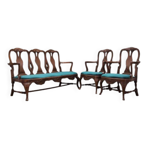 Ensemble de salon, style : Chippendale, années 1970, production : Danemark