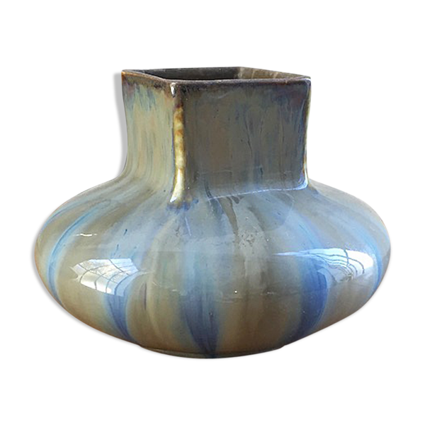 Vase en céramique bleu - Bon état sur Selency