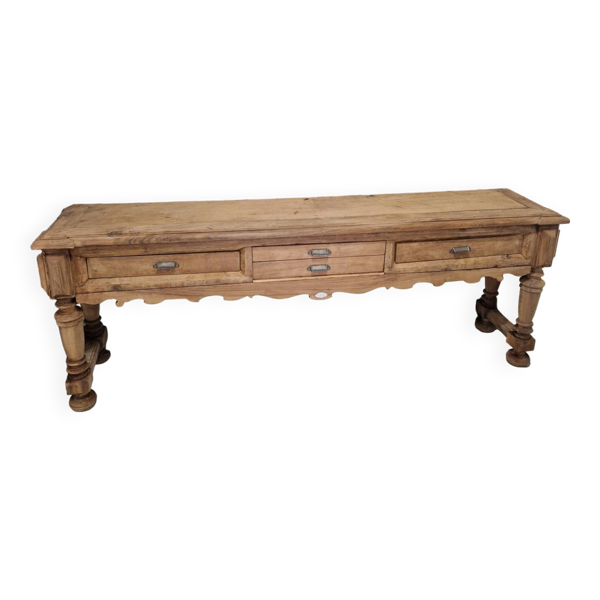 console en bois avec tiroirs