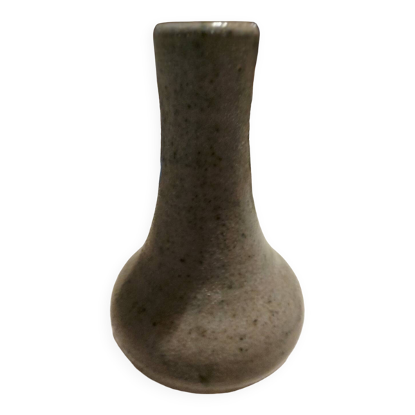 Vase soliflore en grès émaillé gris