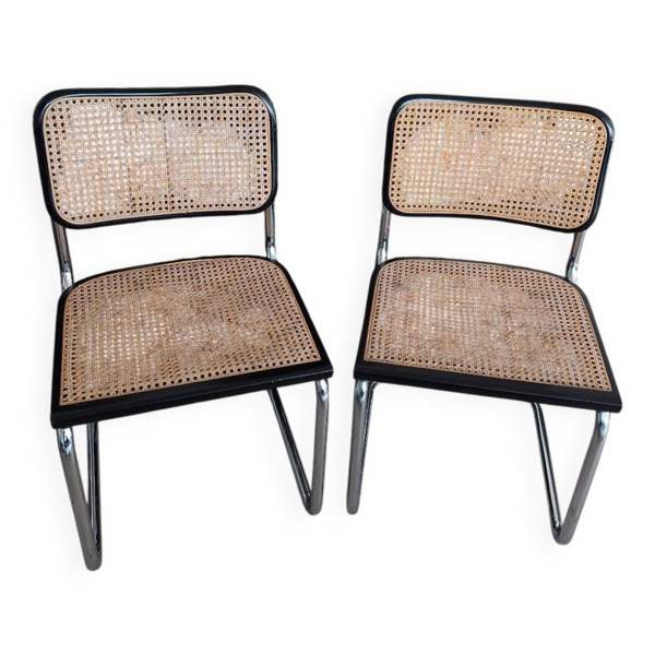 Chaise B32 Marcel Breuer hêtre noir (4 disponibles)