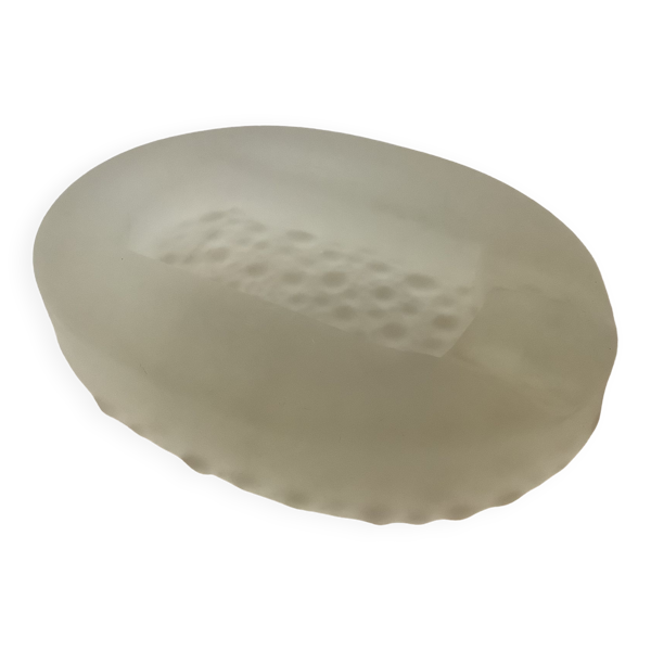 Vide poche cendrier verre dépoli - Bon état sur Selency