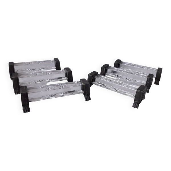 6 porte-couteaux cristal et métal - Bon état sur Selency