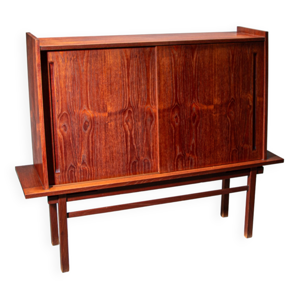 Meuble bar flottant en teck - Bon état sur Selency