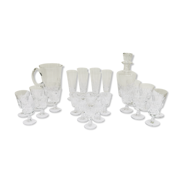 Service verres et carafes en cristal - Bon état sur Selency