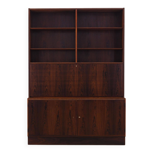Bibliothèque en palissandre, design danois, années 1970, designer : Carlo Jensen, production : Hundevad