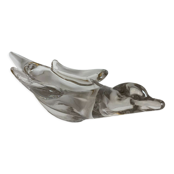 Vide poche hirondelle cristallerie vannes le chatel France - Bon état sur Selency