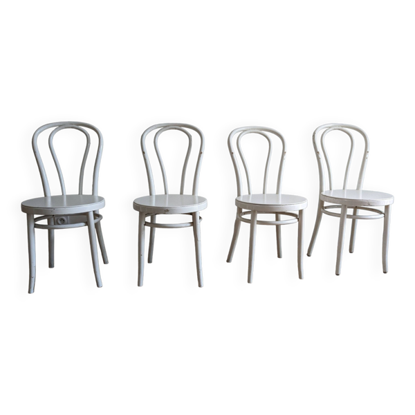 Set de 4 chaises bistrot vintages shabby chic