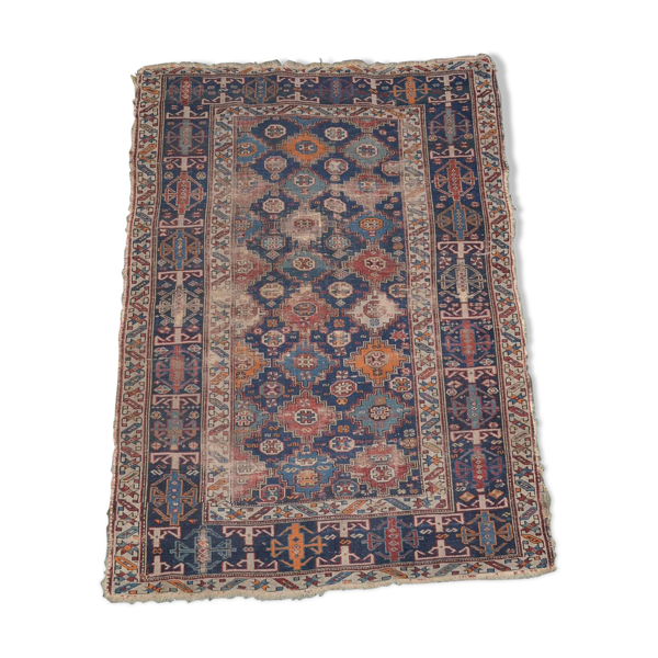 Tapis tchi-tchi Tchétchénie caucase 123 cm x 174 cm milieu du XIXème siècle - Bon état sur Selency