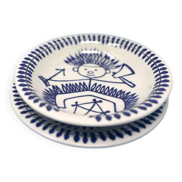 Assiettes pour enfqnt Goran Rorflranb - Bon état sur Selency