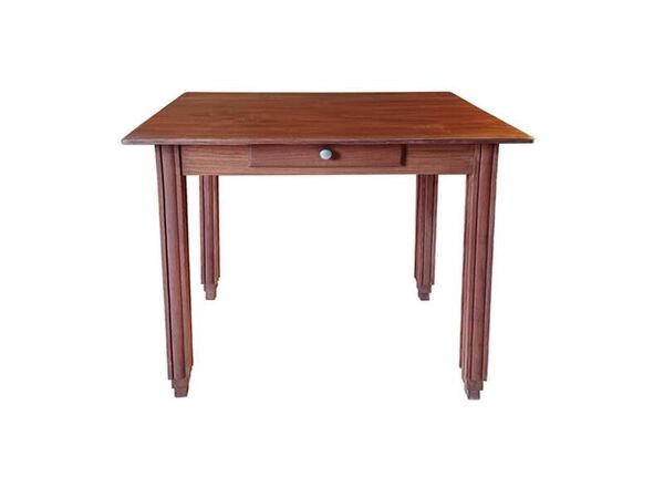 Table bureau ou table d’appoint art déco années 1930 vintage bois massif - Bon état sur Selency