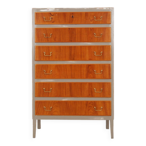 Commode en noyer, design danois, années 1960
