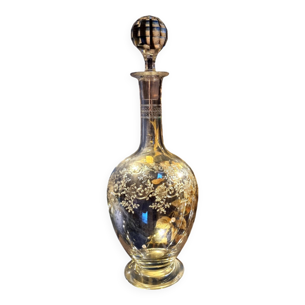 Bouteille ou Carafe à vin ou liqueur Cristal Baccart époque 19ème siècle