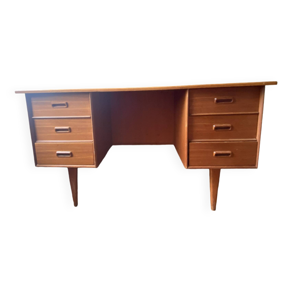 Bureau en teck travail scandinave 1960