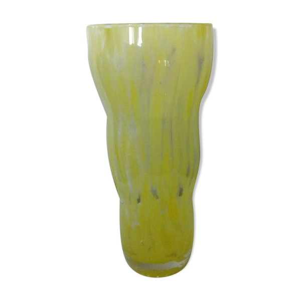 Vase en verre contemporain style clichy