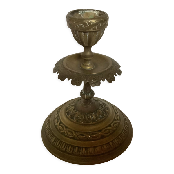 Ancien bougeoir en laiton