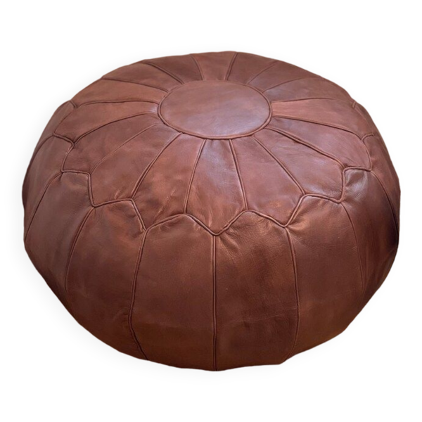 Pouf En Cuir Marocain