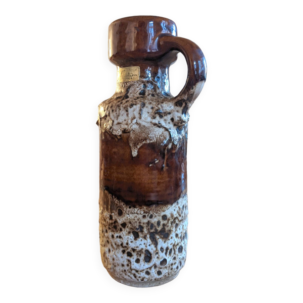 Vase west germany 7605-25 par carstens tönnieshof - vintage fat lava