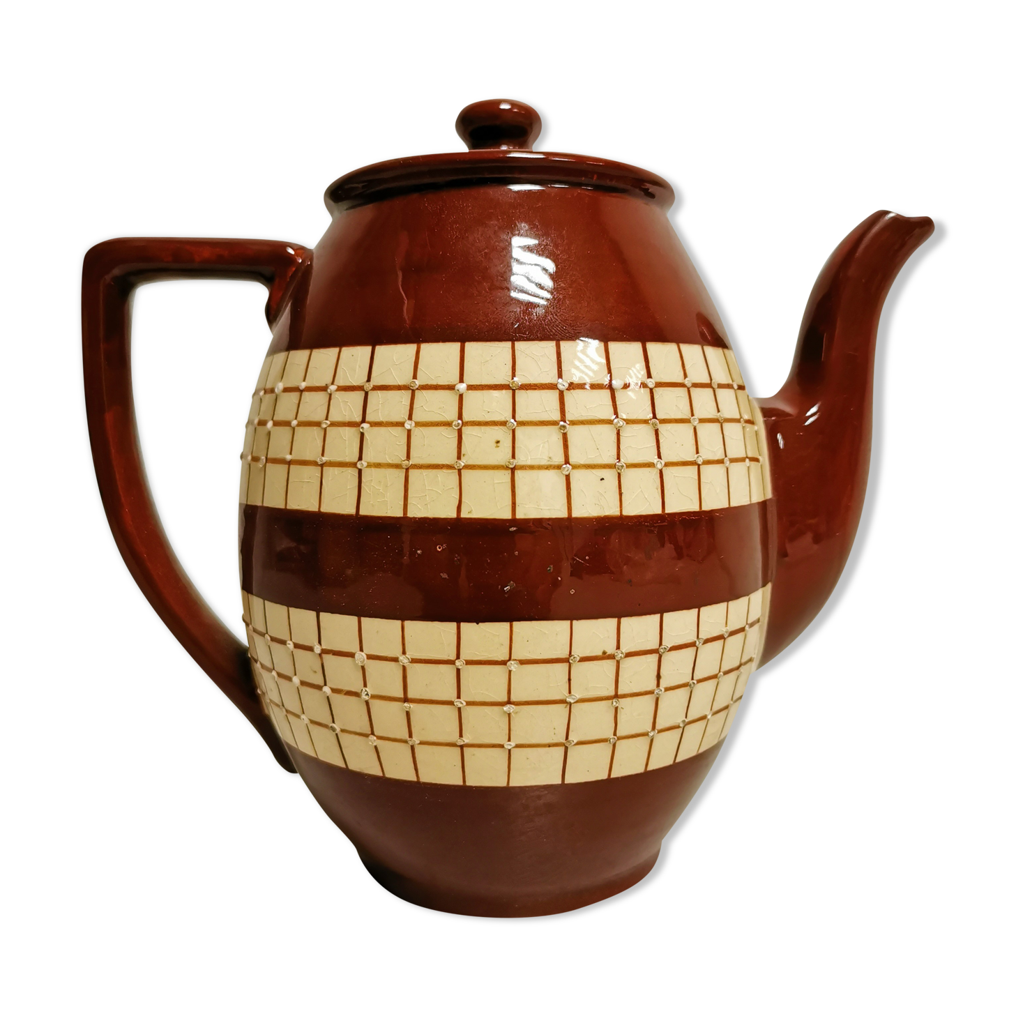 Cafetière vintage faience de Longchamps