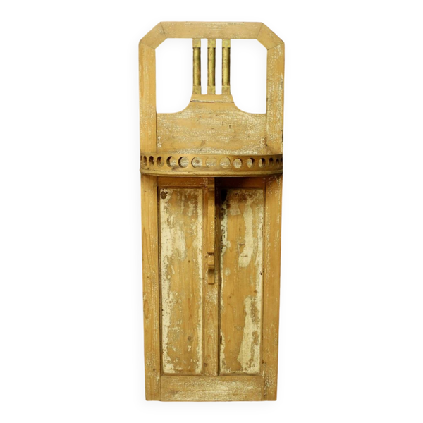 Console murale bois craquelé et cérusé