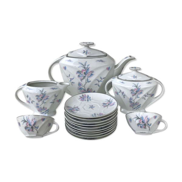 Service à thé en porcelaine années 30 - Bon état sur Selency