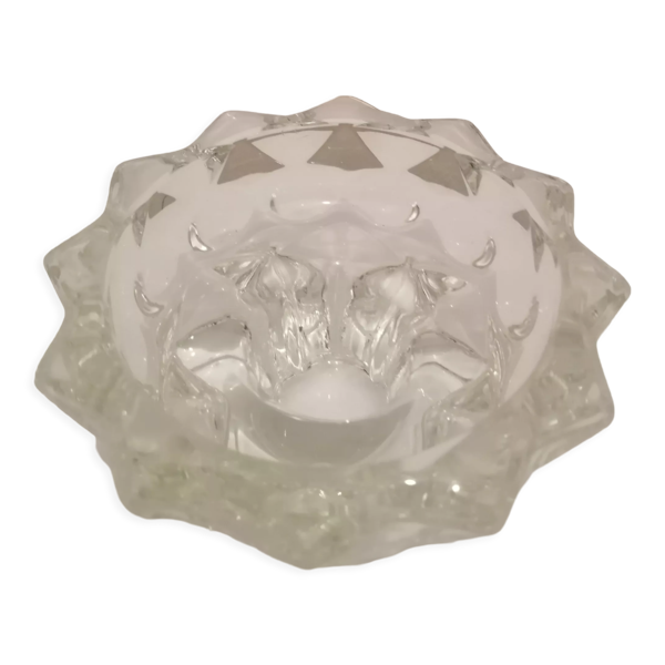 Bougeoir en verre vintage