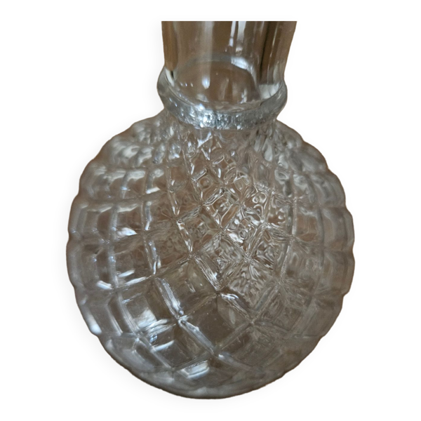 Carafe ou soliflore en verre taillé - Bon état sur Selency