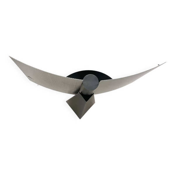 Appliques wing Bernard Justin, Verre Lumière 1980 - Bon état sur Selency