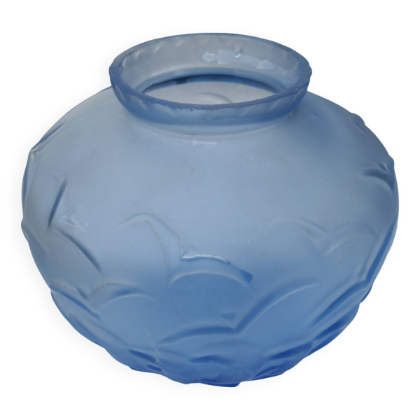 1 vase bleu art déco