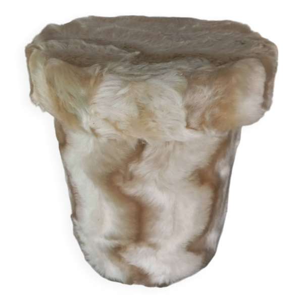 Pouf moumoute Pelfran beige