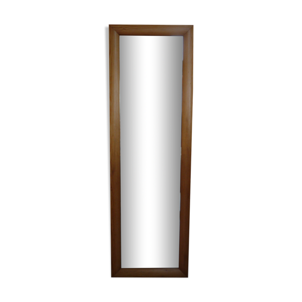Miroir cadre en bois bombé 140X45, années 80 - Bon état sur Selency