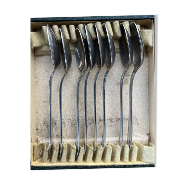 Coffret de 8 cuillères à café métal argenté