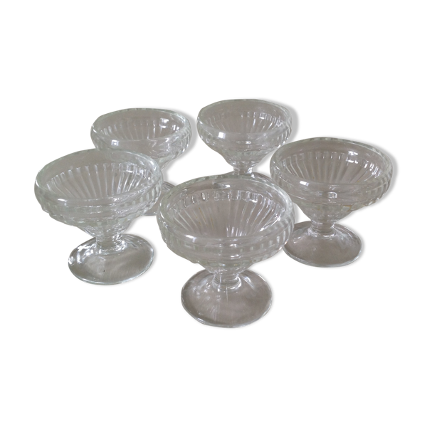Ensemble de 5 coupelles en verre