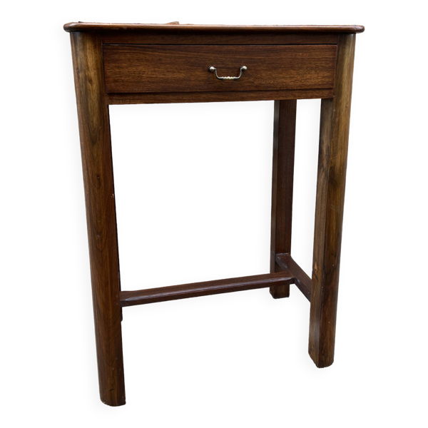 Guéridon selette console vintage louis philippe noyer 1950 - Bon état sur Selency