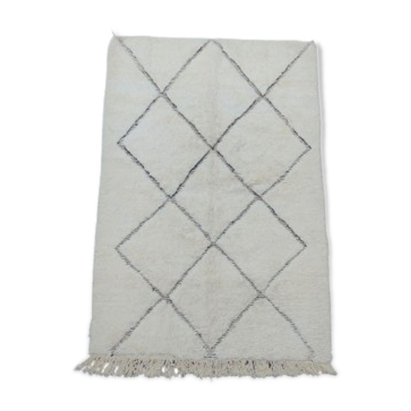 Tapis berbere beni ouarain à losanges creux - Bon état sur Selency