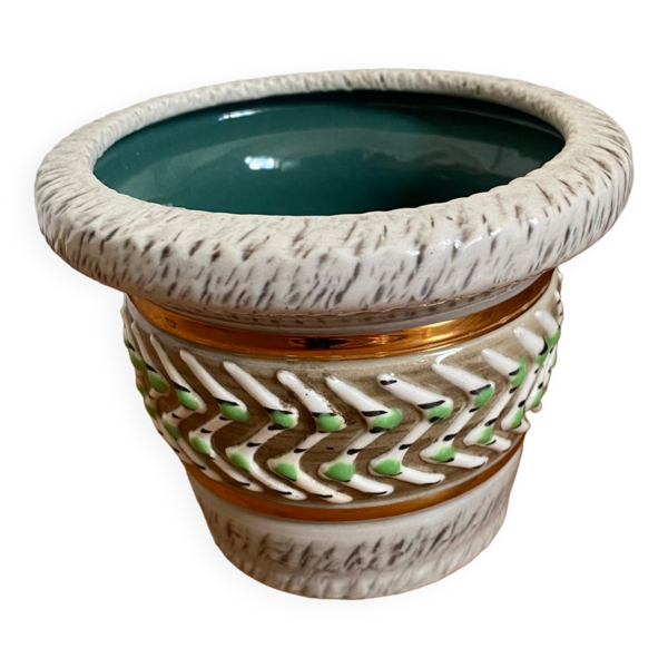 Cache pot signé Brisdou - Bon état sur Selency