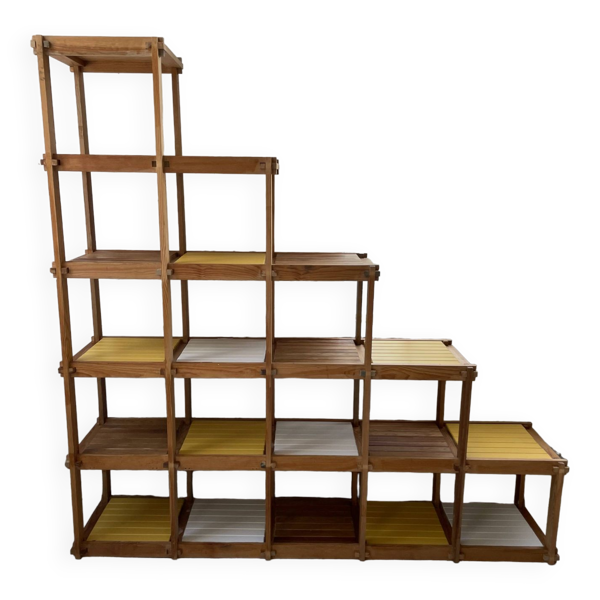 Etagère Bauhaus Maison Regain jaune blanche - Bon état sur Selency