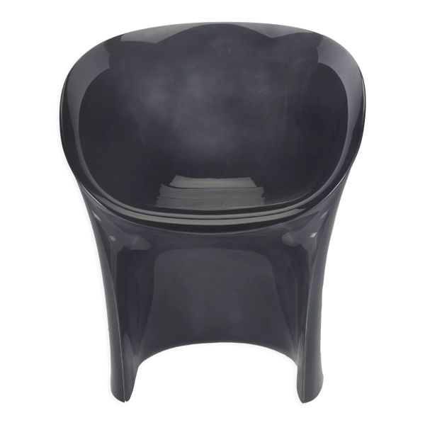 Fauteuil Lune métallique « Black Iron » par Tokujin Yoshika pour Moroso 62cm x 62cm x 74cm
