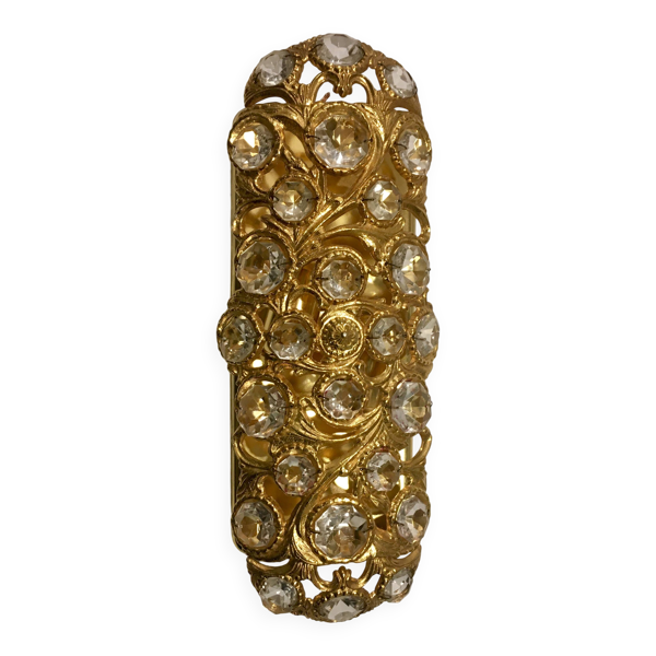 Applique murale en laiton doré et verre, Peris Andreu, Espagne, 1960s