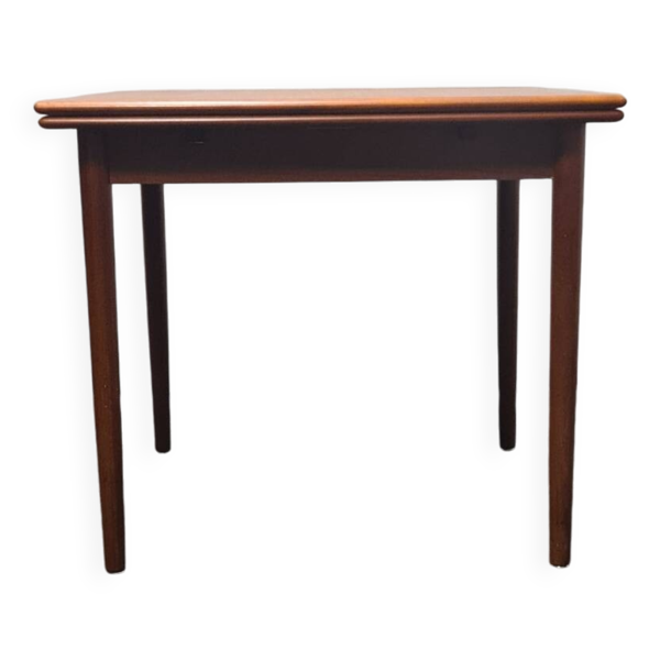 Petite table de salle à manger extensible en teck d'époque