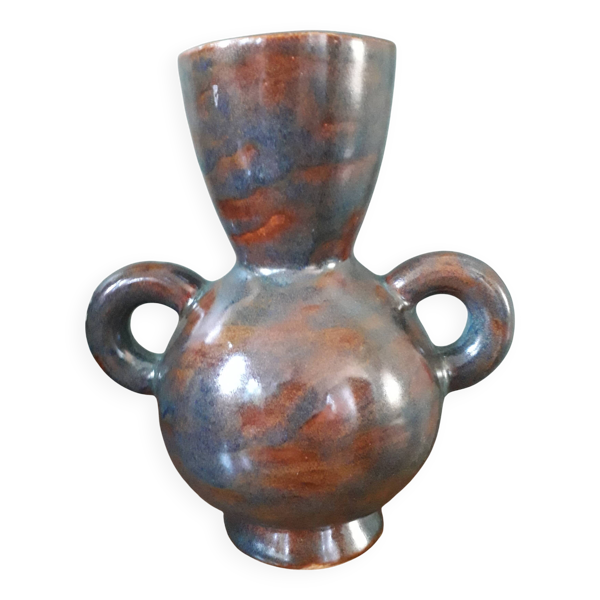 Vase vintage très original en forme d'amphore
