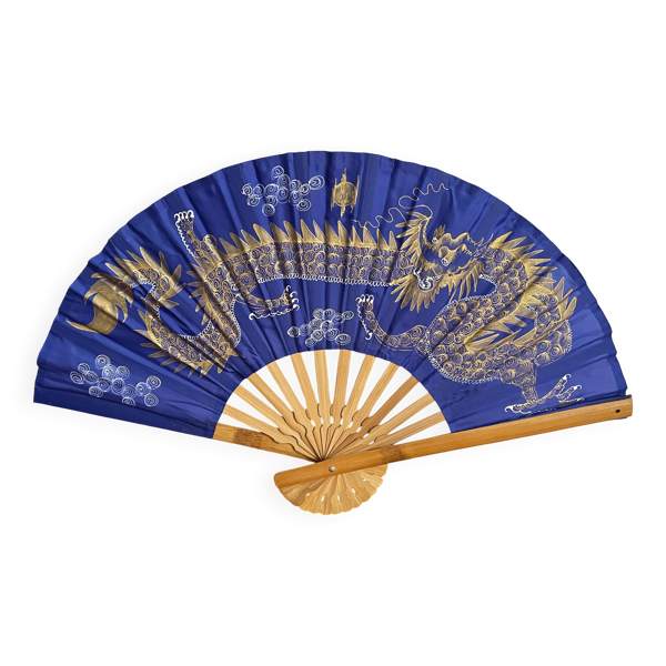 Eventail décoratif thaïlandais ''Dragon'' peint à la main - Bon état sur Selency