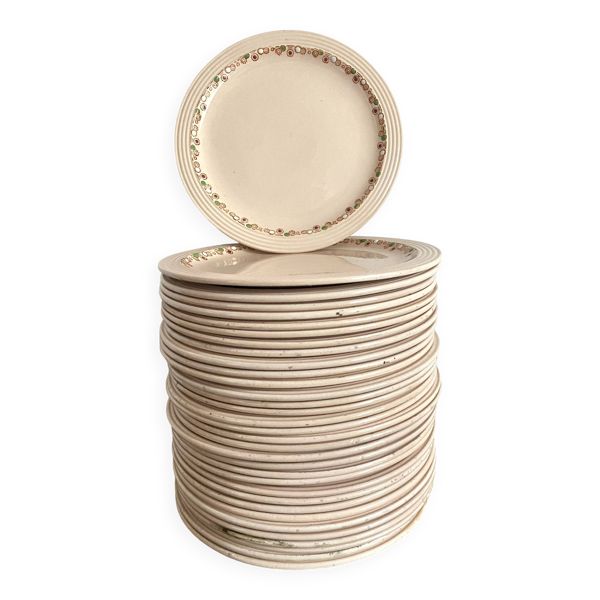 Assiettes plates Longwy modèle Betty - Bon état sur Selency