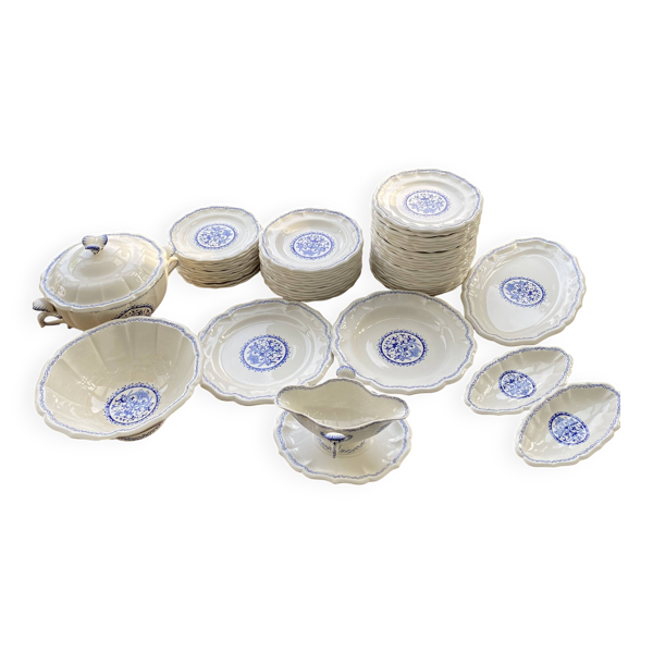 Ensemble vaisselle ancienne Gien modele Rouen - Bon état sur Selency