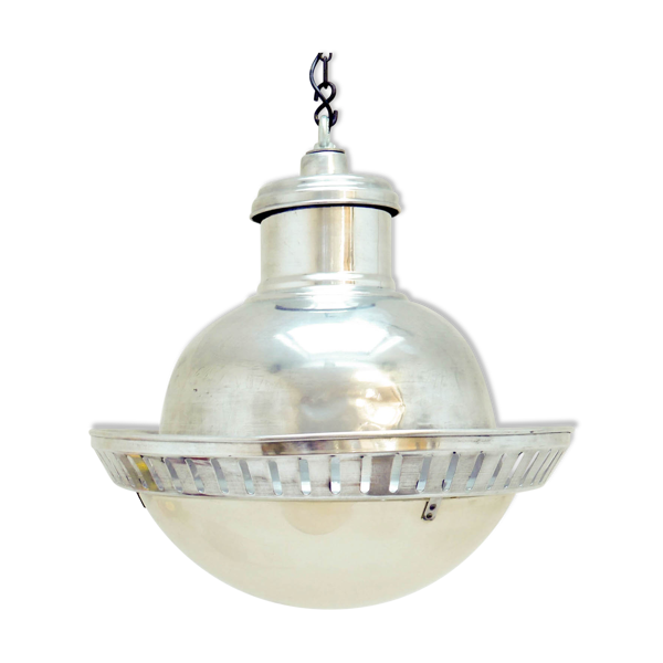 Suspension Holophane Paris cerclage ajouré - Bon état sur Selency