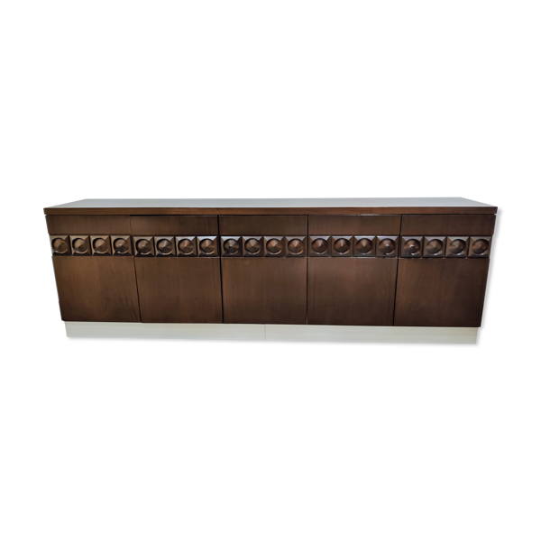 Crédence brutaliste graphique années 1970